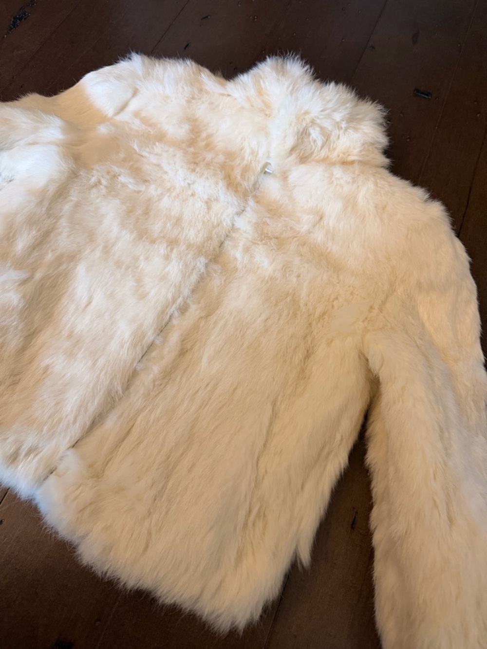 Vintage Princess Caravelle Real Fur Coat Cream Cropped Jacket Soft Luxe Glam